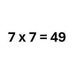 7×7=49