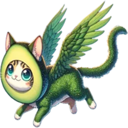 Flying Avocado Cat