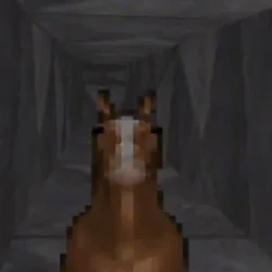 horse in an air vent